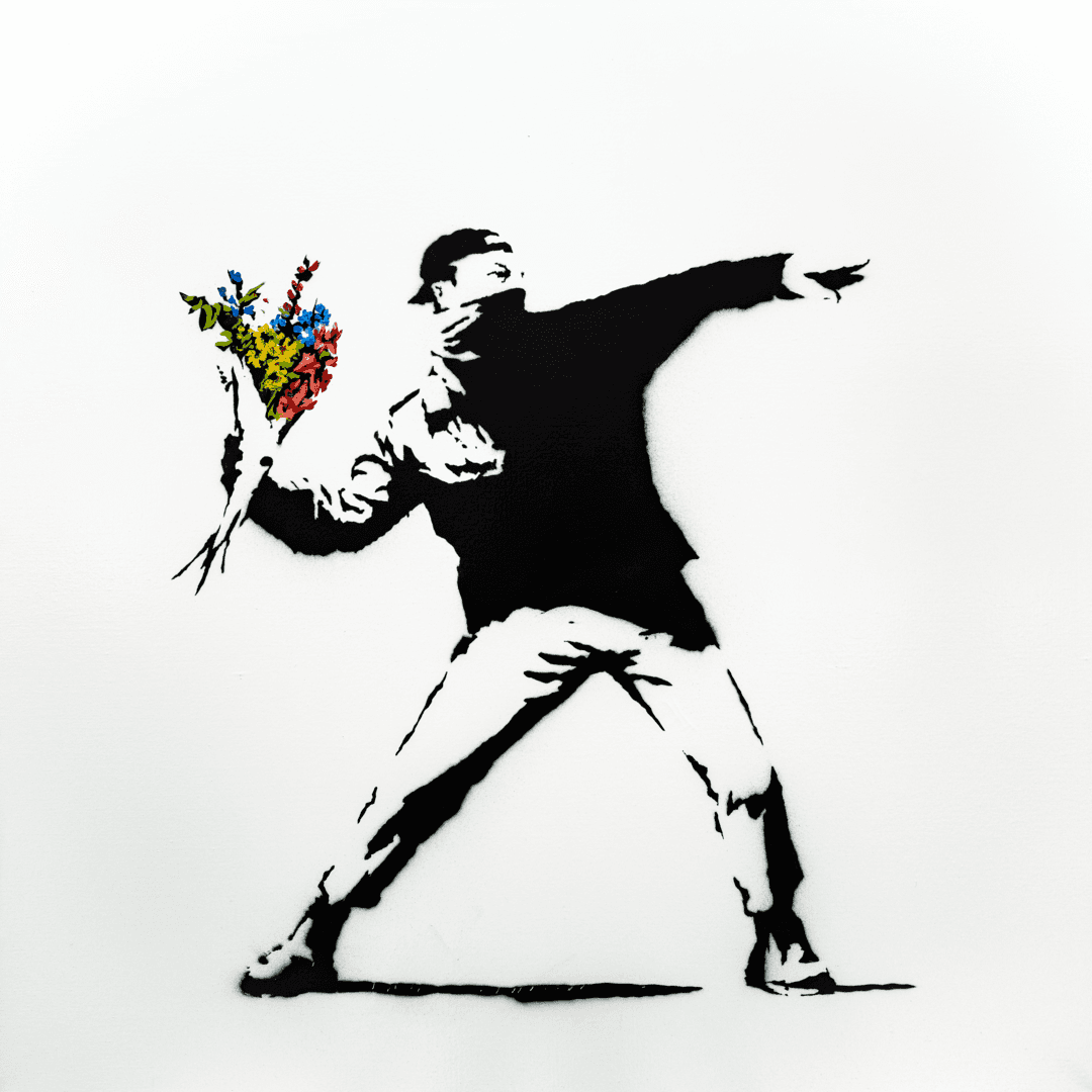 Love is in the Air by Banksy